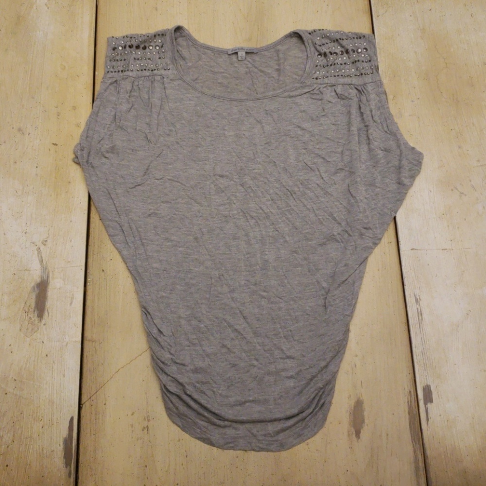 Grey embellished top